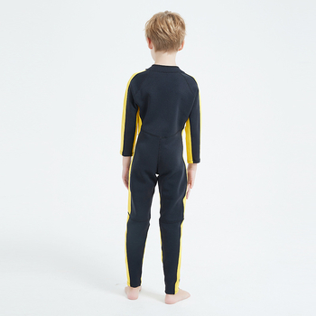 Dječji topli cijeli kostim za ronjenje 1,5 mm, Bruce Lee stil, žuti UV zaštitni plivački kostim