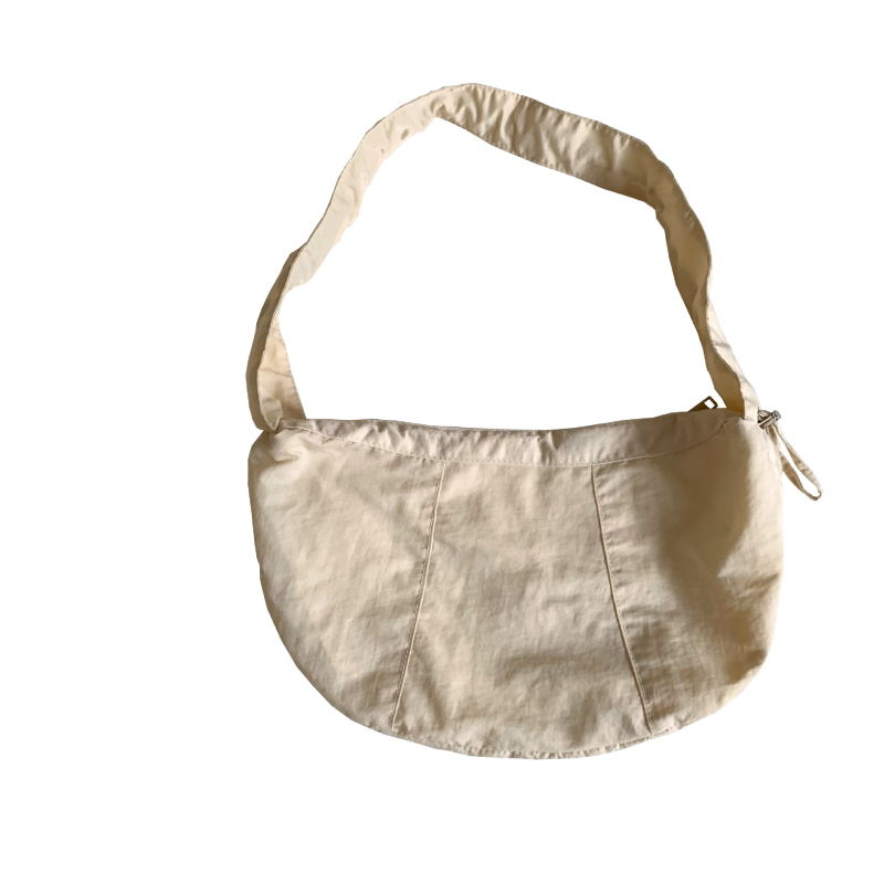 Nylon torbica u korejskom stilu za svakodnevnu upotrebu, dumpling torba sa šnurkama, jednofarbna, mala, preko ramena
