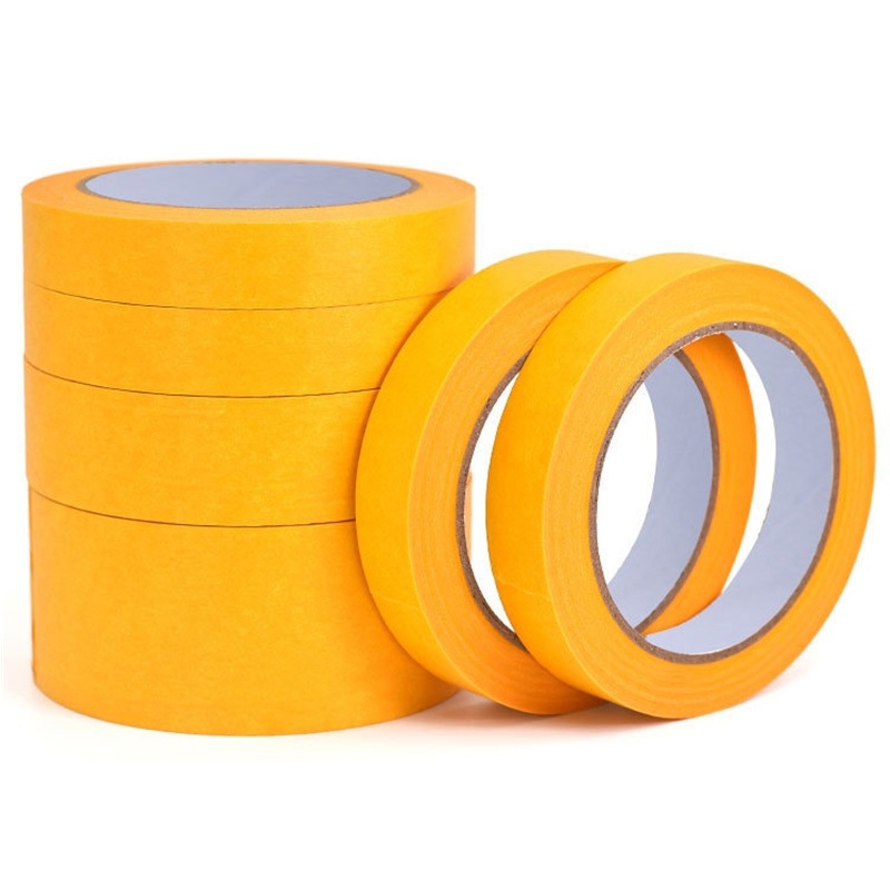 Bandă Washi galbenă pentru mascare și protecție în decor interior — fără urme, se rupe manual, lățime 20 mm, lungime 50 m
