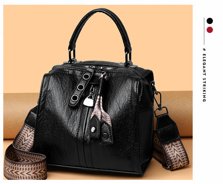 Ženska vintage Boston torba, mekana PU koža, za rame i crossbody, veliki kapacitet