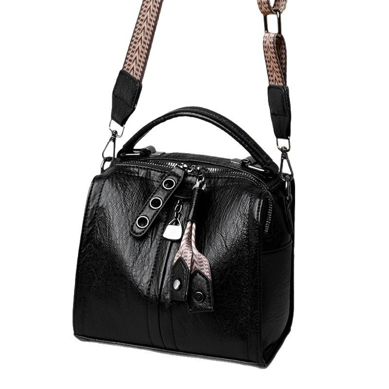 Ženska vintage Boston torba, mekana PU koža, za rame i crossbody, veliki kapacitet
