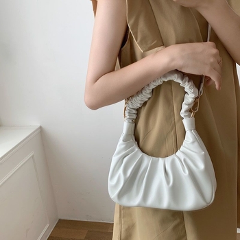Ženska torbica ispod pazuha s plisom u oblaku, mini baguette torba, korejskog stila, crossbody