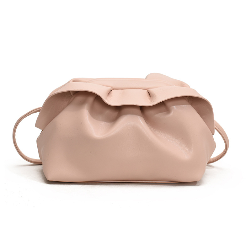 Ženska plisirana torba u oblacnom dizajnu, velika zapremina, mekana kožna tekstura, torba za rame ili crossbody