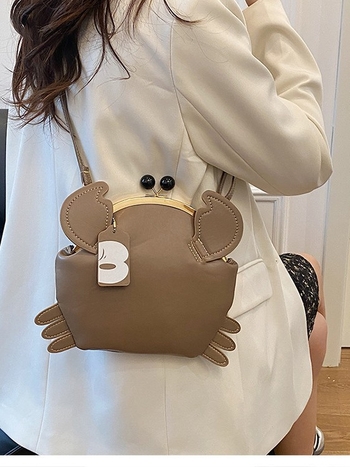 Ženska PU crossbody torba s motivima oblaka i raka, slatka mala kvadratna torba s velikim kapacitetom
