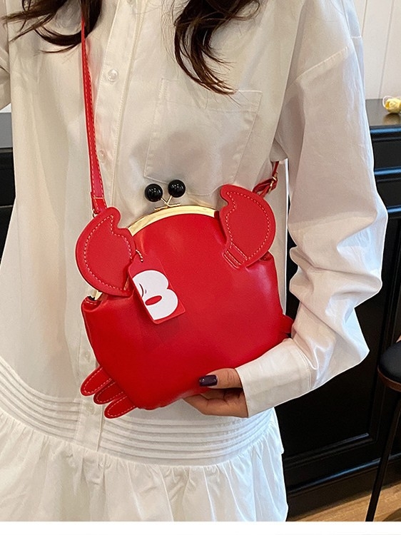 Ženska PU crossbody torba s motivima oblaka i raka, slatka mala kvadratna torba s velikim kapacitetom