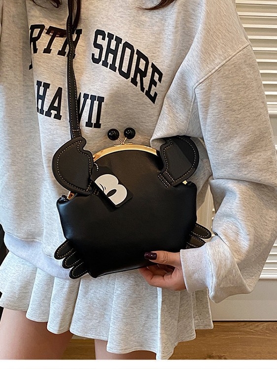 Ženska PU crossbody torba s motivima oblaka i raka, slatka mala kvadratna torba s velikim kapacitetom