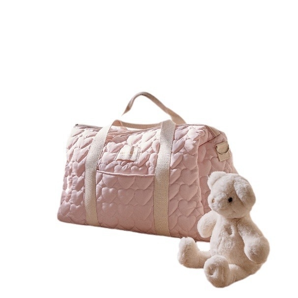 Torba za mamu s velikim kapacitetom – pamuk torba za pelene, Boston stil, s remenom preko ramena ili crossbody remenom za svakodnevnu uporabu i putovanja