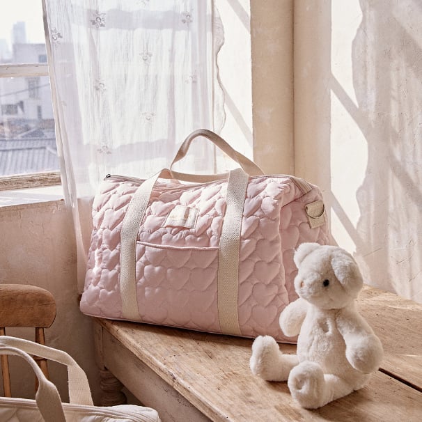 Torba za mamu s velikim kapacitetom – pamuk torba za pelene, Boston stil, s remenom preko ramena ili crossbody remenom za svakodnevnu uporabu i putovanja