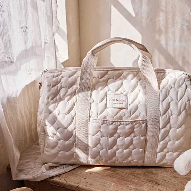 Torba za mamu s velikim kapacitetom – pamuk torba za pelene, Boston stil, s remenom preko ramena ili crossbody remenom za svakodnevnu uporabu i putovanja