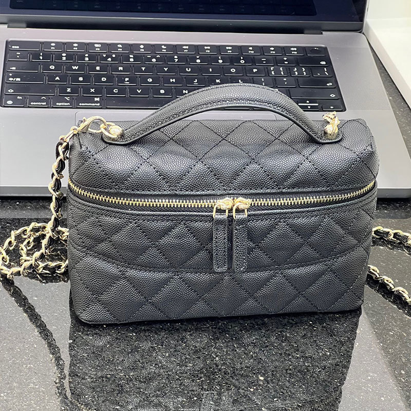 Gu Shiya Mini kutija od prave kože kavijar - mala crossbody torba, Lunch-box stil, prava koža, zatvarač, svakodnevna upotreba, proljeće 2025