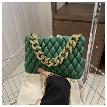 2024 korejskog stila plisirana lančana torbica za žene, mala kvadratna crossbody torba