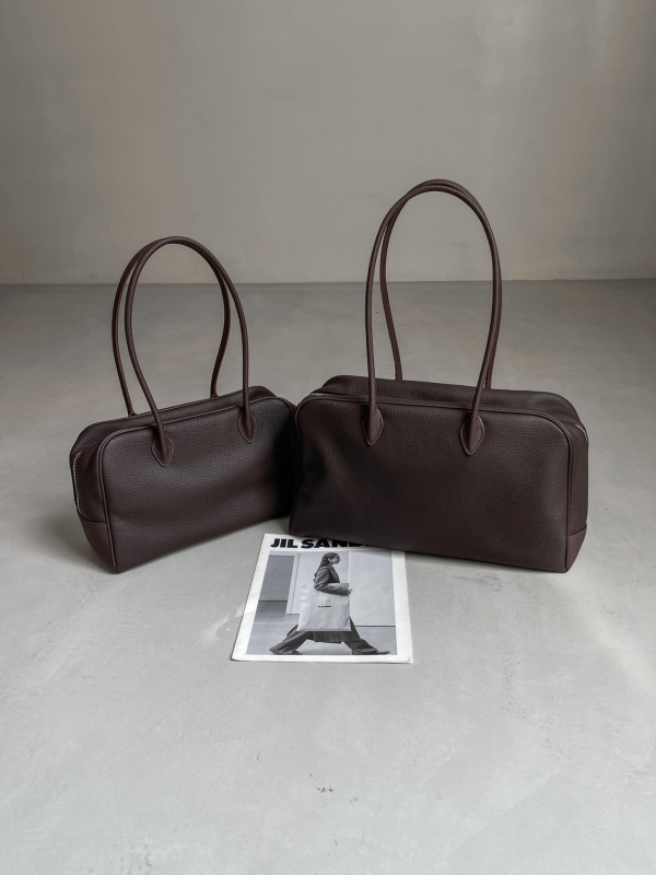 Torba Boston od kože prvog sloja, oblika jastuka, korejski minimalistički stil, velika kapaciteta tote za svakodnevnu upotrebu, preko ramena ili u ruci
