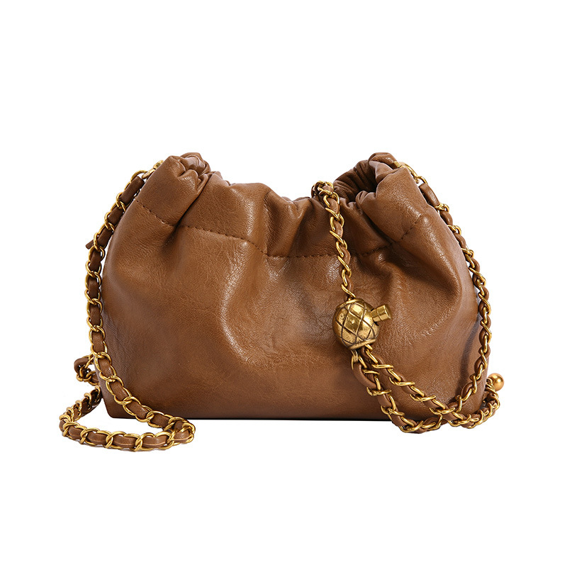 Ženska mini torba s kaišem, vintage stil, luksuzna crossbody s lancem, dizajn Cloud