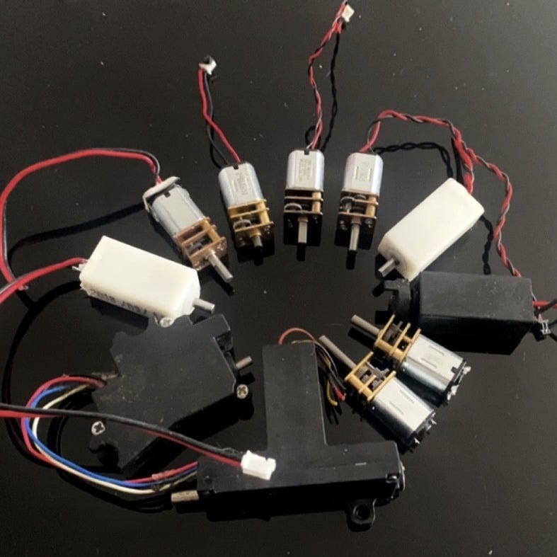 N20 redukciós motor DC 3-12V, acél fogaskerékkel, szétszerelt