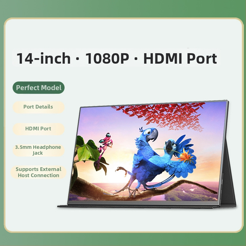 Prenosný IPS displej, 14–15,6 palca, Full HD 1080p, externý sekundárny monitor pre mobilné kancelárie