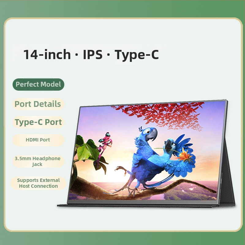 Prenosný IPS displej, 14–15,6 palca, Full HD 1080p, externý sekundárny monitor pre mobilné kancelárie