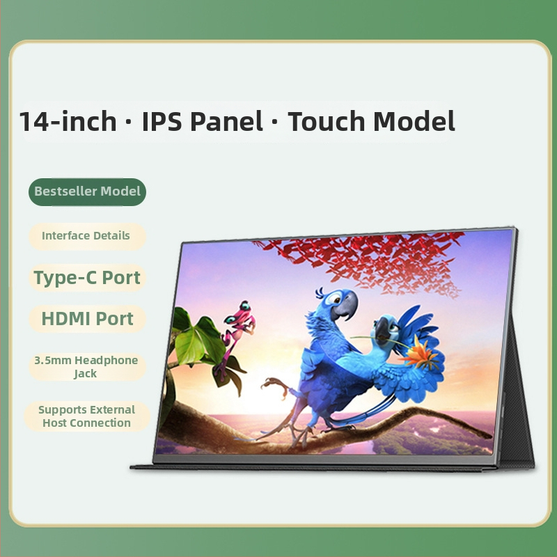 Prenosný IPS displej, 14–15,6 palca, Full HD 1080p, externý sekundárny monitor pre mobilné kancelárie