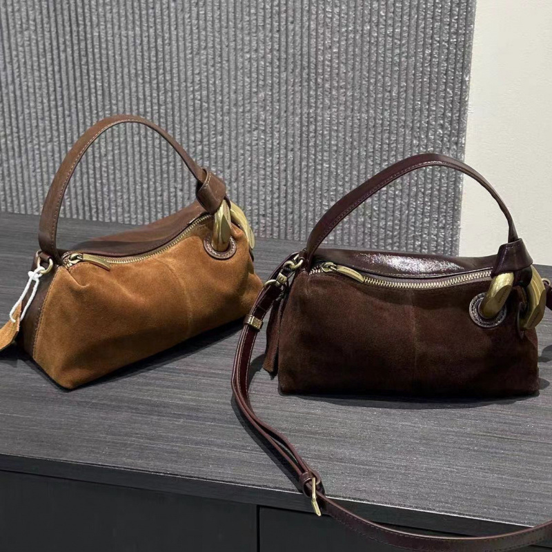 Mat kožna torba Boston Pillow, nišni dizajn, svestrana dnevna torba, s remenom za rame i crossbody