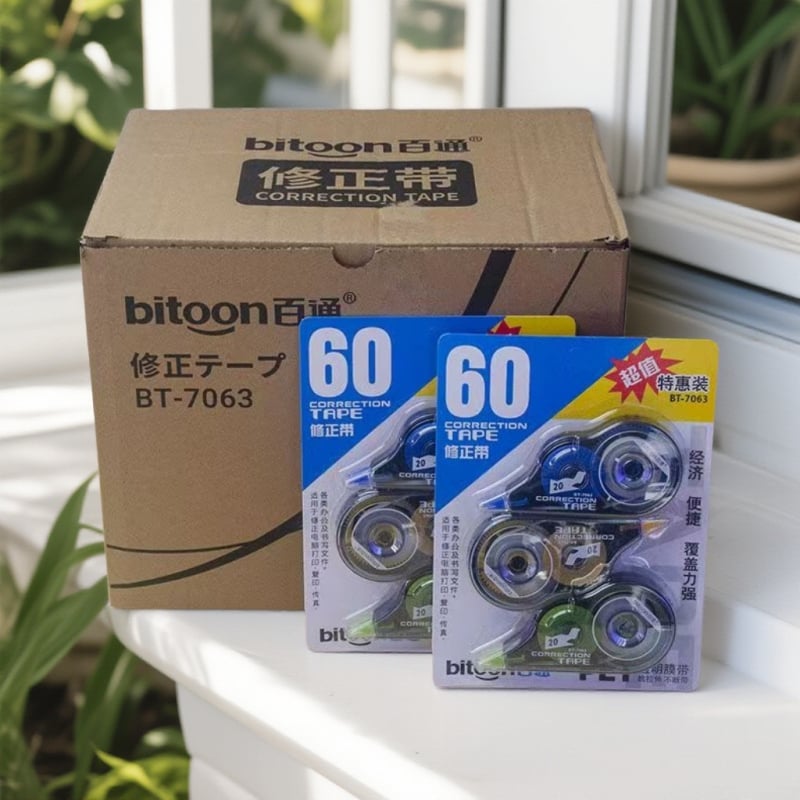 Baitong 7063 bandă corecție, set de 3, plastic ABS, alb