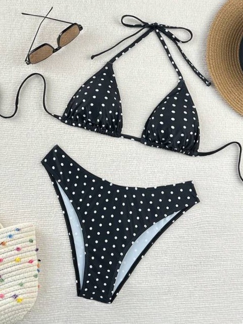 Seksi hát nélküli fürdőruha, koreai stílusú bikini ihletés, nyaraláshoz, 82% poliészter, 18% elasztán