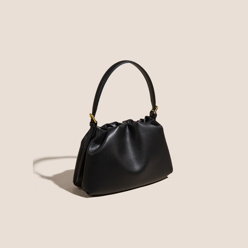 HD Ženska torbica od kože prvog sloja — Cloud Bag srednje veličine, crossbody torba, gradski minimalistički stil, magnetska kopča