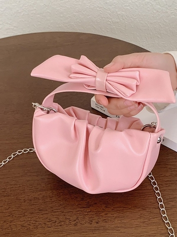 2026 nova korejska mini crossbody torbica s plisiranom mašnicom oblaka za mamu i dijete