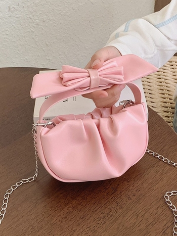 2026 nova korejska mini crossbody torbica s plisiranom mašnicom oblaka za mamu i dijete