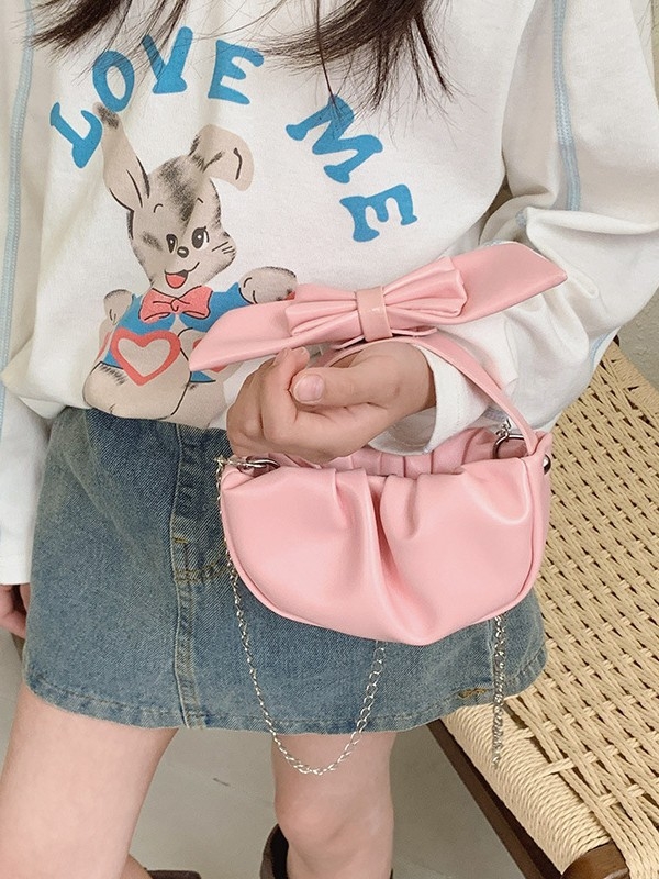 2026 nova korejska mini crossbody torbica s plisiranom mašnicom oblaka za mamu i dijete
