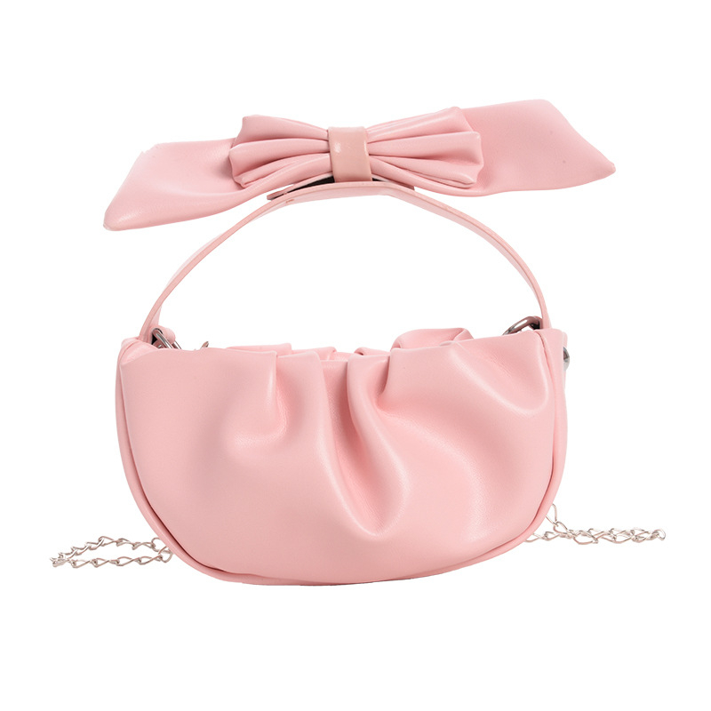 2026 nova korejska mini crossbody torbica s plisiranom mašnicom oblaka za mamu i dijete