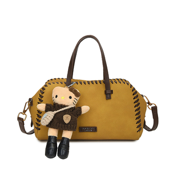 PU kožna ženska crossbody torba, retro stil, dizajn blok boja, oblik jastuka, model 2026, torba Boston