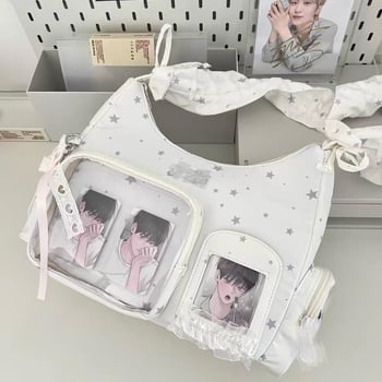 2025 novi model studentske Ita torbe Boston stil, mali kapacitet, korejskog stila, crossbody torba s jednim ramom, 2D anime torba