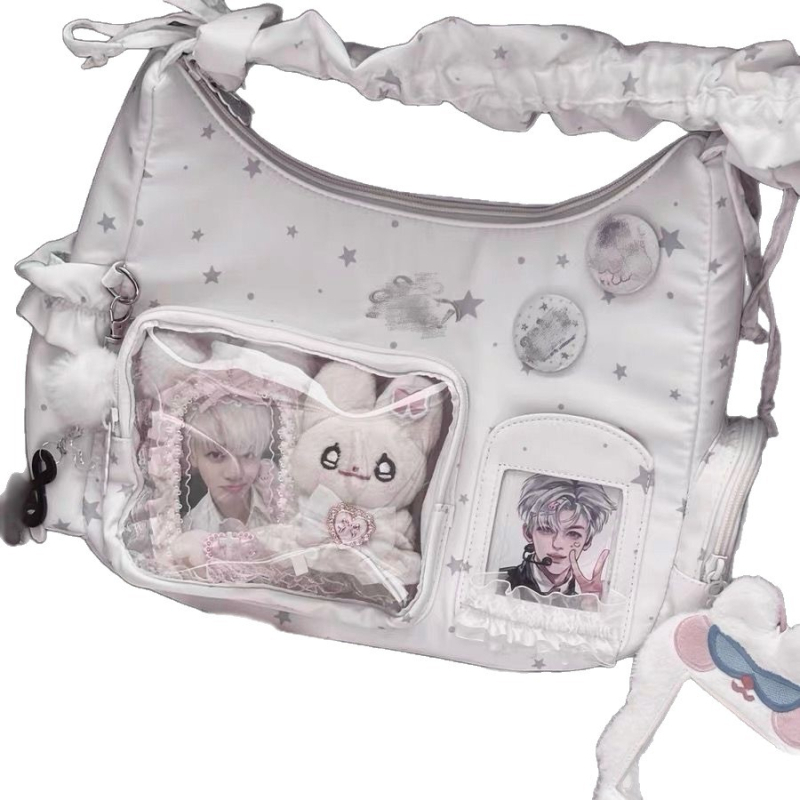 2025 novi model studentske Ita torbe Boston stil, mali kapacitet, korejskog stila, crossbody torba s jednim ramom, 2D anime torba