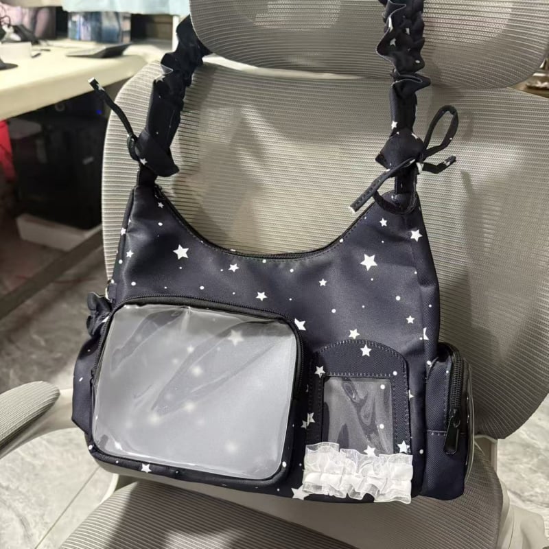 2025 novi model studentske Ita torbe Boston stil, mali kapacitet, korejskog stila, crossbody torba s jednim ramom, 2D anime torba