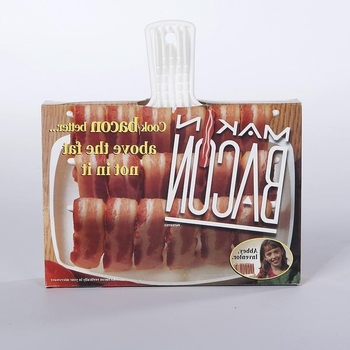 Noul grătar din plastic pentru felii de carne și bacon, grătar pentru cuptorul cu microunde