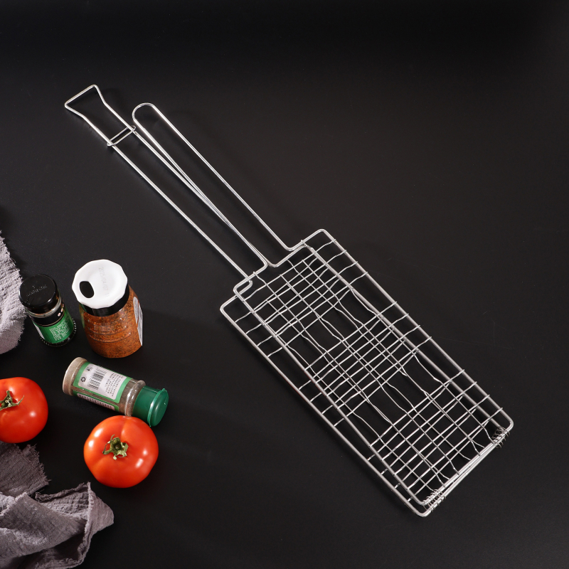 Clema pătrată pentru grătar, electroplacată, pentru carne, pește, legume și frigărui