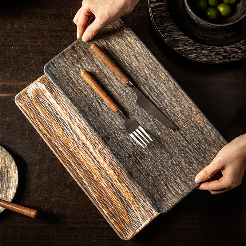 Vas ceramic japoneze: bol orez, bol pentru supă și tăiței, veselă ceramică vintage, tavă dreptunghiulară, farfurie pentru gyoza, veselă de masă casnică