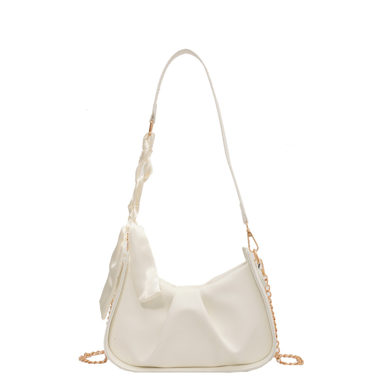 Ženska torba s teksturom oblaka, plisirani dizajn, minimalistički elegantna, torba preko ramena s lančanim remenom, crossbody.