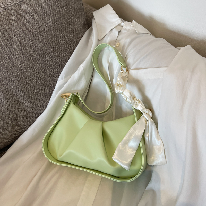 Ženska torba s teksturom oblaka, plisirani dizajn, minimalistički elegantna, torba preko ramena s lančanim remenom, crossbody.