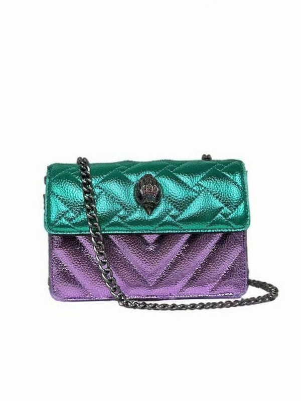 Mini PU crossbody torba s šarenim kristalima, motiv glave orla, dijamantno šivana rombo torba s lančanim remenom