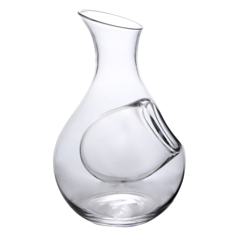 Set de sake din cristal, stil japonez, carafă de capacitate mare și dozator mic, pentru uz casnic