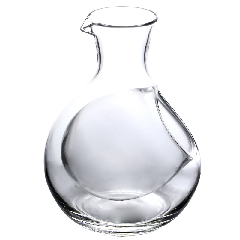 Set de sake din cristal, stil japonez, carafă de capacitate mare și dozator mic, pentru uz casnic