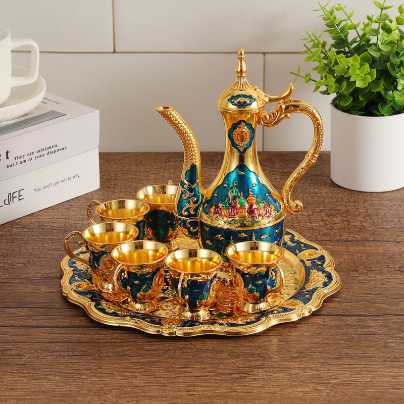 Set de bar pentru casă, 7 piese, cu pahare de vin și decantor