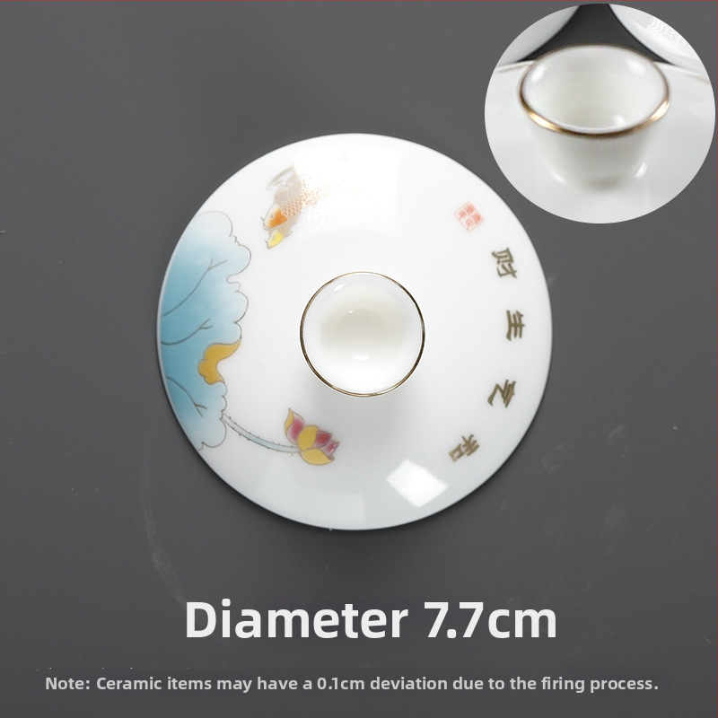 Biela porcelánová čajová miska s pozláteným okrajom, jednofarebný dizajn, motív hviezdneho neba