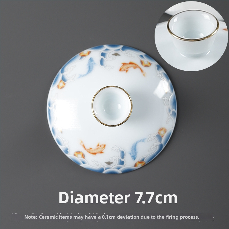 Biela porcelánová čajová miska s pozláteným okrajom, jednofarebný dizajn, motív hviezdneho neba