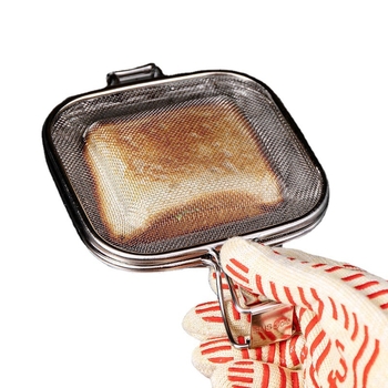 Grătar din oțel inoxidabil pentru cuptor, formă pătrată pentru sandvișuri și toast