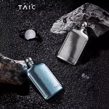 TAIC Flacon din titan, mini, portabil, 226 ml, pentru exterior și uz casnic
