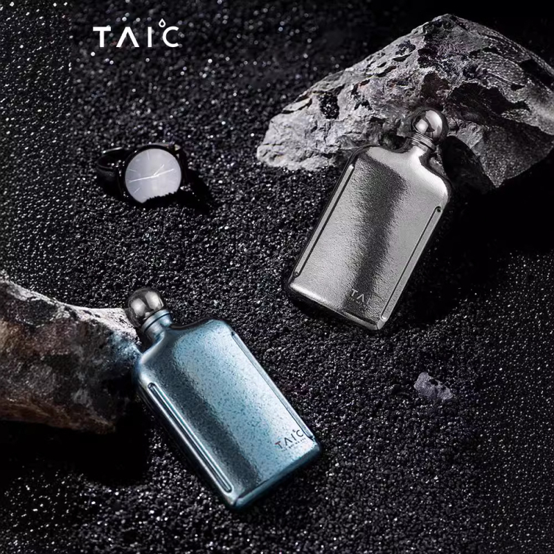 TAIC Flacon din titan, mini, portabil, 226 ml, pentru exterior și uz casnic
