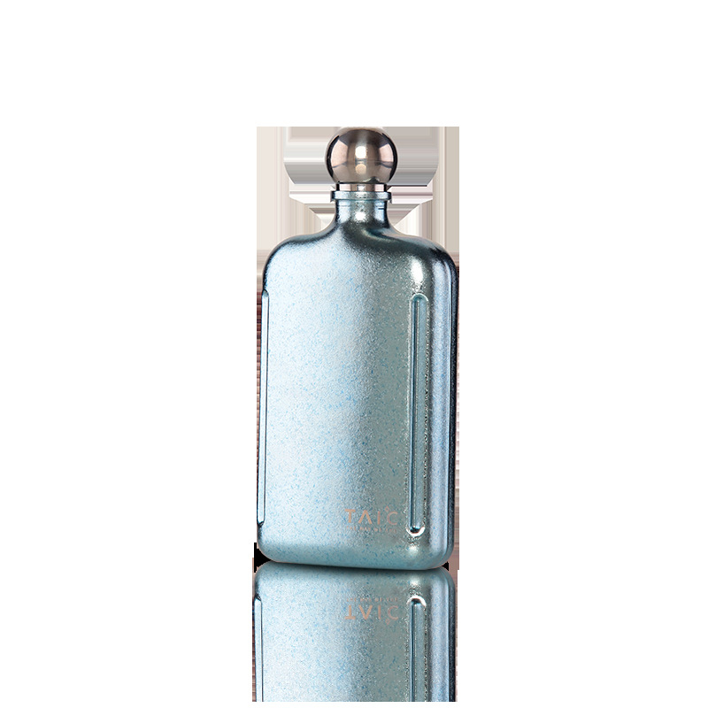 TAIC Flacon din titan, mini, portabil, 226 ml, pentru exterior și uz casnic