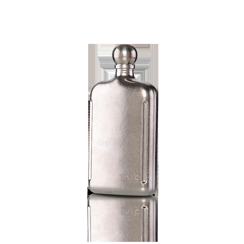TAIC Flacon din titan, mini, portabil, 226 ml, pentru exterior și uz casnic