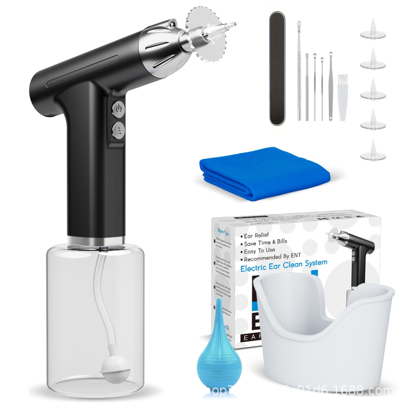 Curățător electric de urechi pentru uz casnic, cu LED, instrument de curățare a cerumenului